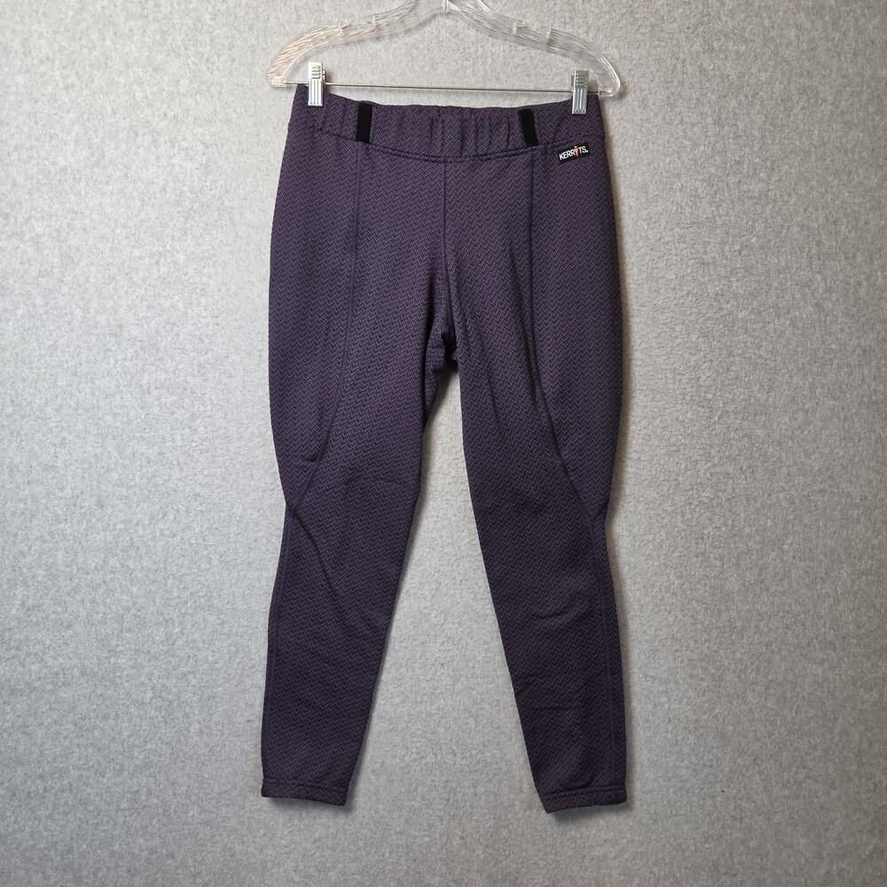EQL By Kerrits Purple Herringbone High Waist Leggings Girls Large Stretch USA